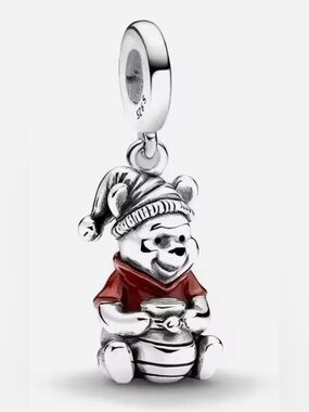 Silver & Red Winnie The Pooh Disney Dangle Charm